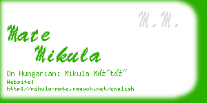 mate mikula business card